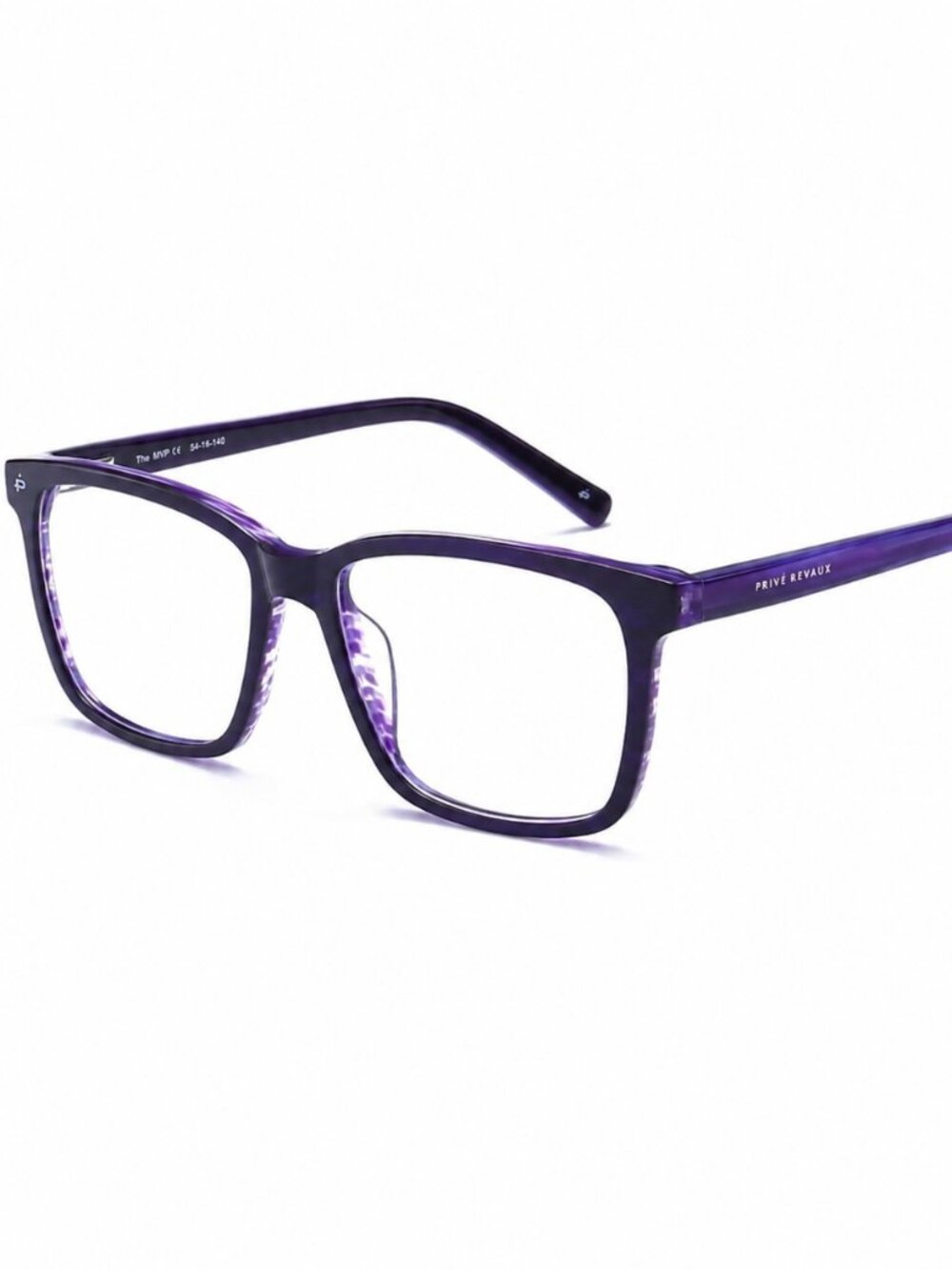 Prive Revaux MVP Unisex Square Designer Reading Glasses Midnight Plum Purple 54m
